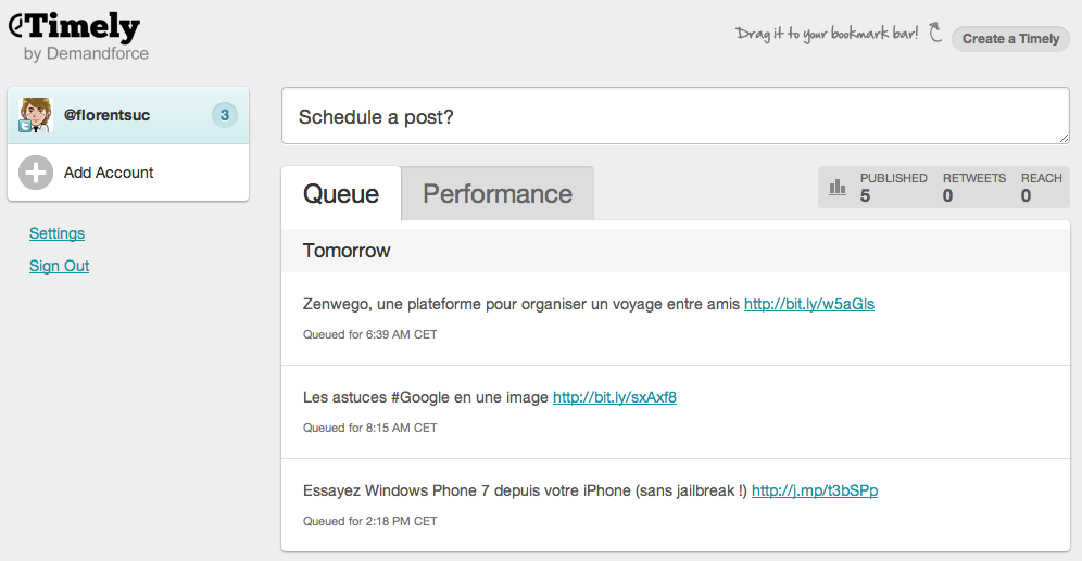 Planifiez vos tweets avec Timely - Image